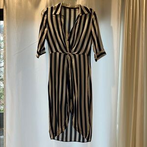 Black and White Striped Dress